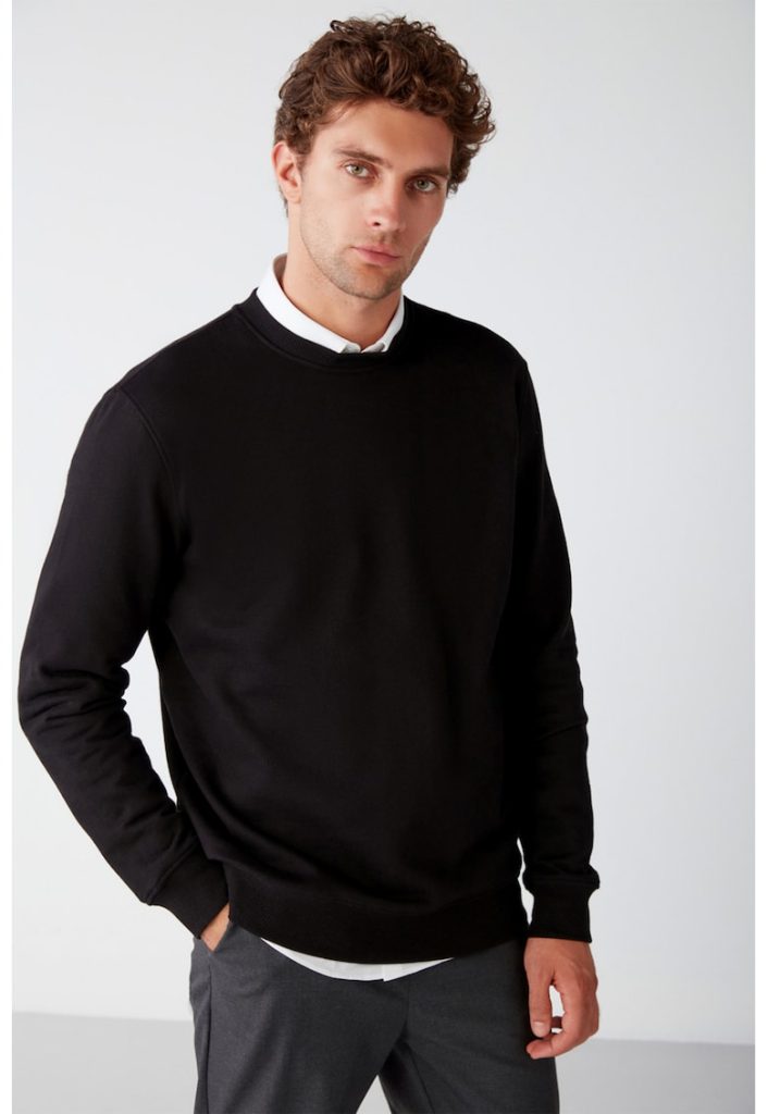 Bluza de trening cu decolteu rotund-BARBATI/IMBRACAMINTE/Hanorace-IMBRACAMINTE/Hanorace