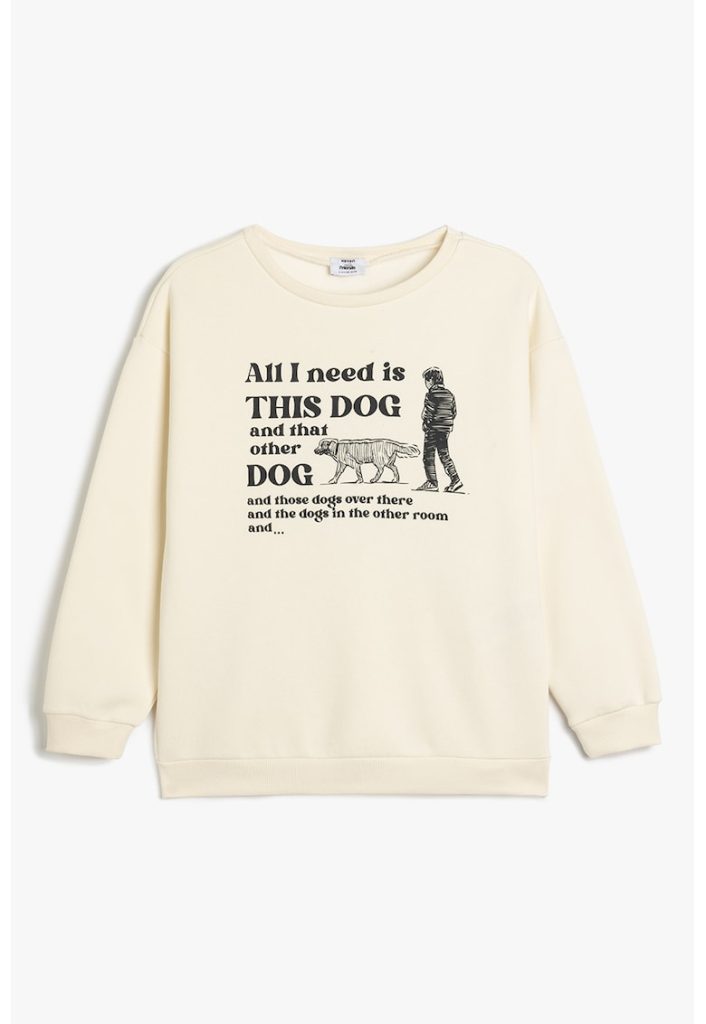 Bluza de trening cu imprimeu text-BAIETI/IMBRACAMINTE/Bluze-IMBRACAMINTE/Bluze