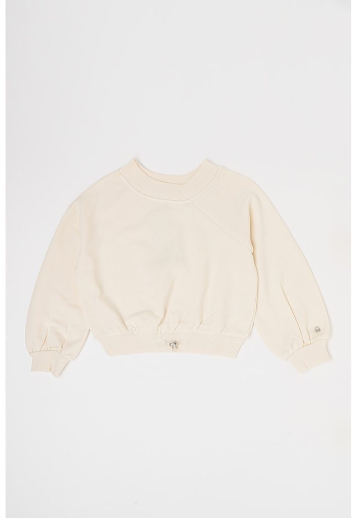 Bluza de trening cu snur elastic-FETE/IMBRACAMINTE/Bluze-IMBRACAMINTE/Bluze