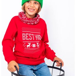 Bluza de trening cu tematica de Craciun si maneci raglan-FETE/IMBRACAMINTE/Bluze-IMBRACAMINTE/Bluze