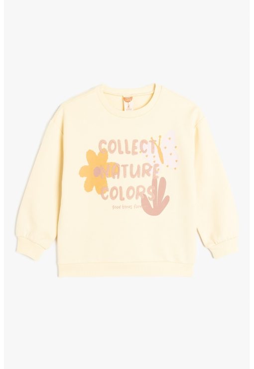 Bluza de trening cu text brodat-FETE/IMBRACAMINTE/Bluze-IMBRACAMINTE/Bluze