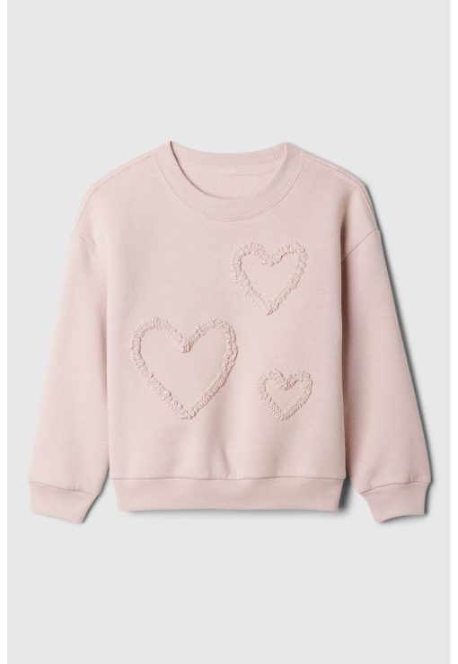Bluza de trening din amestec de bumbac cu decolteu la baza gatului-FETE/IMBRACAMINTE/Bluze-IMBRACAMINTE/Bluze