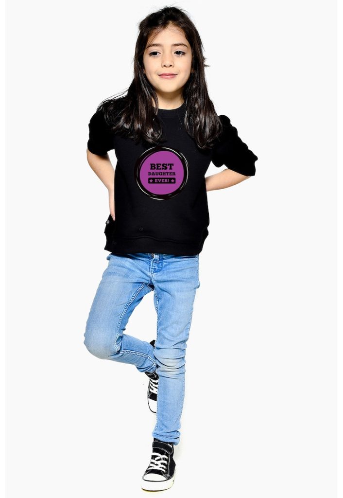 Bluza de trening din bumbac cu imprimeu text-FETE/IMBRACAMINTE/Bluze-IMBRACAMINTE/Bluze