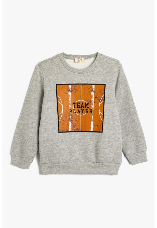Bluza de trening regular fit cu model grafic-BAIETI/IMBRACAMINTE/Bluze-IMBRACAMINTE/Bluze