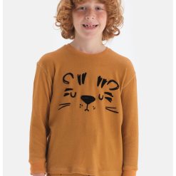 Bluza din amestec de bumbac cu detaliu grafic-BAIETI/IMBRACAMINTE/Bluze-IMBRACAMINTE/Bluze