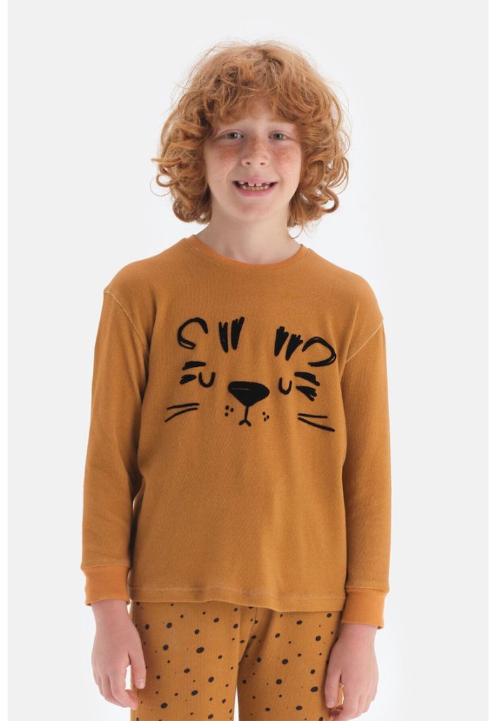 Bluza din amestec de bumbac cu detaliu grafic-BAIETI/IMBRACAMINTE/Bluze-IMBRACAMINTE/Bluze
