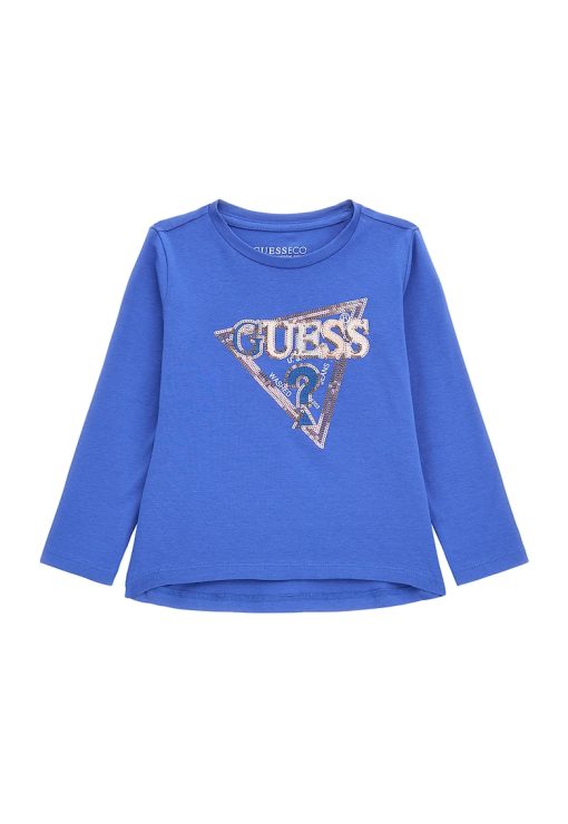 Bluza din amestec de bumbac cu logo supradimensionat-FETE/IMBRACAMINTE/Bluze-IMBRACAMINTE/Bluze
