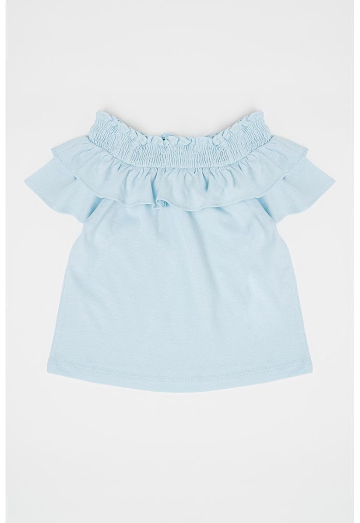 Bluza din amestec de in cu volane-FETE/IMBRACAMINTE/Bluze-IMBRACAMINTE/Bluze