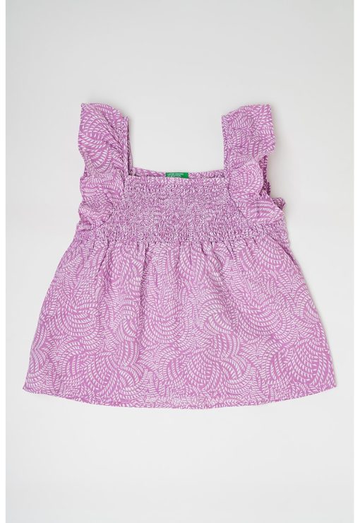 Bluza din amestec de in cu volane-FETE/IMBRACAMINTE/Bluze-IMBRACAMINTE/Bluze