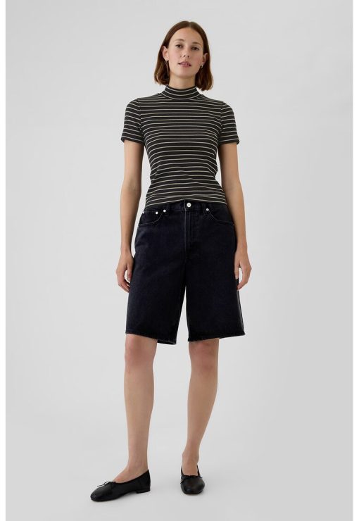 Bluza din amestec de modal cu maneci scurte-FEMEI/IMBRACAMINTE/Bluze-IMBRACAMINTE/Bluze