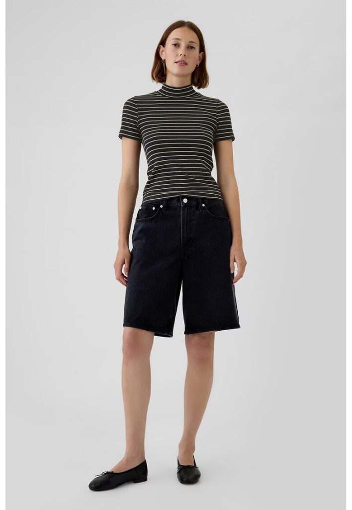 Bluza din amestec de modal cu maneci scurte-FEMEI/IMBRACAMINTE/Bluze-IMBRACAMINTE/Bluze