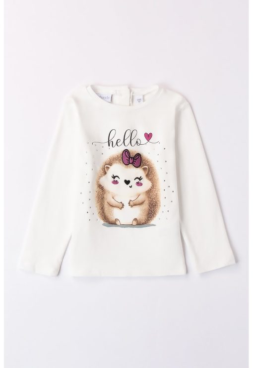 Bluza din bumbac cu imprimeu grafic-FETE/IMBRACAMINTE/Bluze-IMBRACAMINTE/Bluze