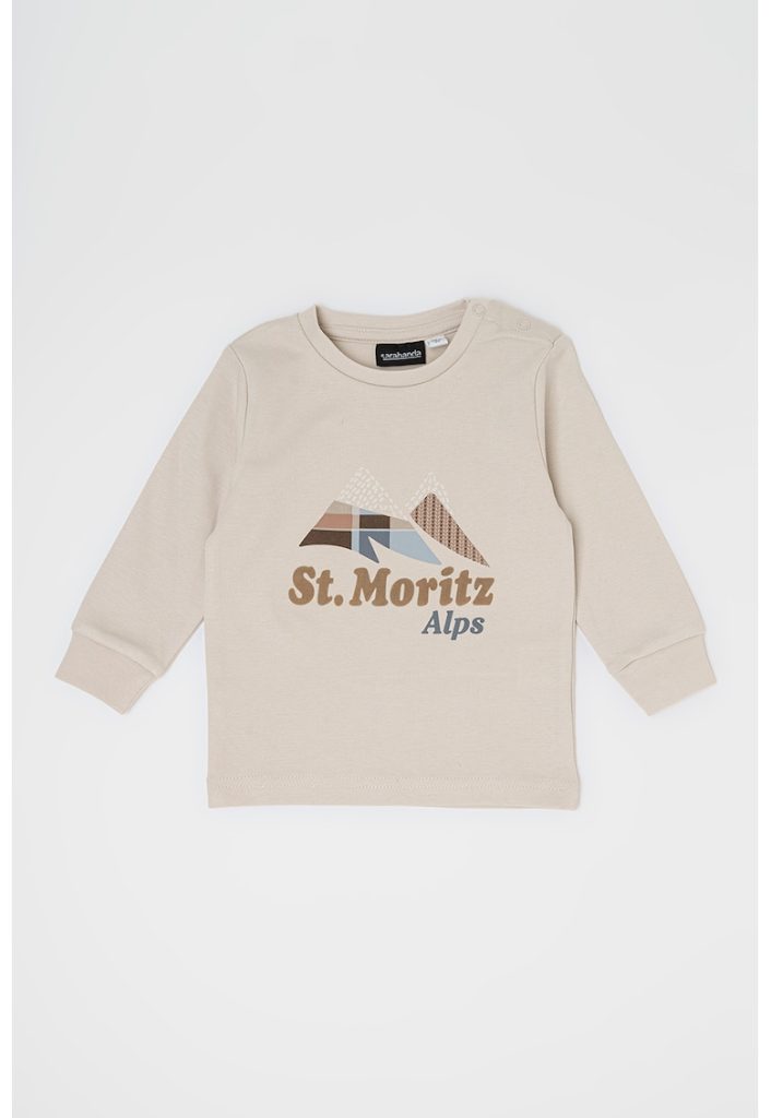 Bluza din bumbac cu imprimeu grafic-BAIETI/IMBRACAMINTE/Bluze-IMBRACAMINTE/Bluze