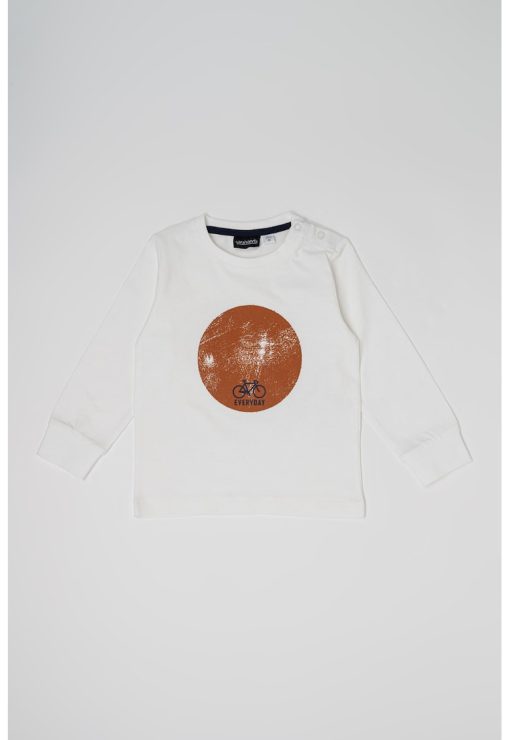 Bluza din bumbac cu imprimeu grafic-BAIETI/IMBRACAMINTE/Bluze-IMBRACAMINTE/Bluze