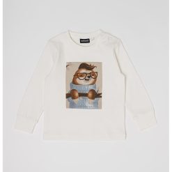 Bluza din bumbac cu imprimeu grafic-BAIETI/IMBRACAMINTE/Bluze-IMBRACAMINTE/Bluze