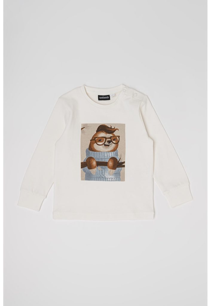 Bluza din bumbac cu imprimeu grafic-BAIETI/IMBRACAMINTE/Bluze-IMBRACAMINTE/Bluze