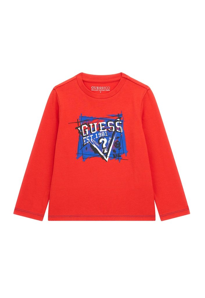 Bluza din bumbac cu logo-BAIETI/IMBRACAMINTE/Bluze-IMBRACAMINTE/Bluze