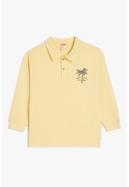 Bluza polo cu detaliu brodat discret-BAIETI/IMBRACAMINTE/Bluze-IMBRACAMINTE/Bluze