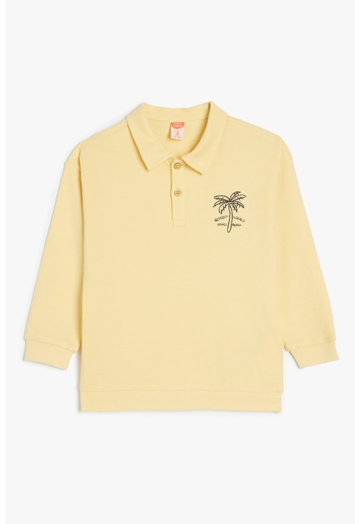 Bluza polo cu detaliu brodat discret-BAIETI/IMBRACAMINTE/Bluze-IMBRACAMINTE/Bluze