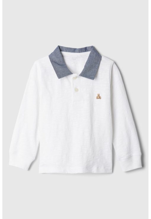 Bluza polo cu fenta cu nasturi-FETE/IMBRACAMINTE/Bluze-IMBRACAMINTE/Bluze
