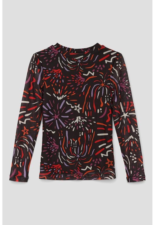 Bluza slim fit de plasa-FETE/IMBRACAMINTE/Bluze-IMBRACAMINTE/Bluze