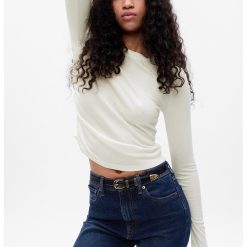 Bluza slim fit din amestec de modal-FEMEI/IMBRACAMINTE/Bluze-IMBRACAMINTE/Bluze