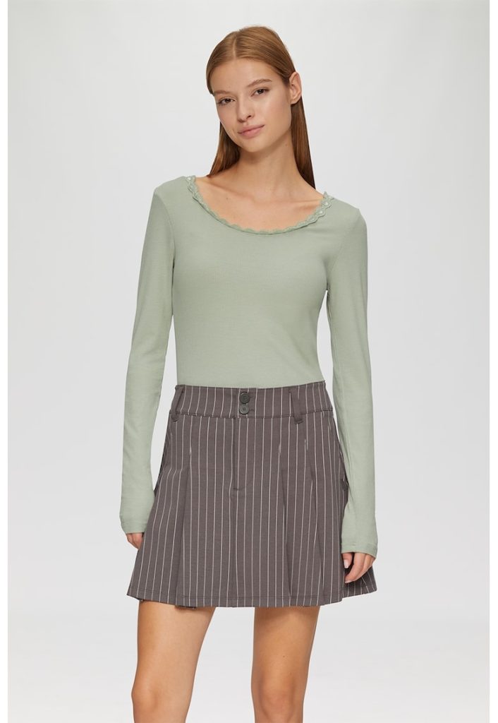 Bluza slim fit din amestec de modal-FEMEI/IMBRACAMINTE/Bluze-IMBRACAMINTE/Bluze