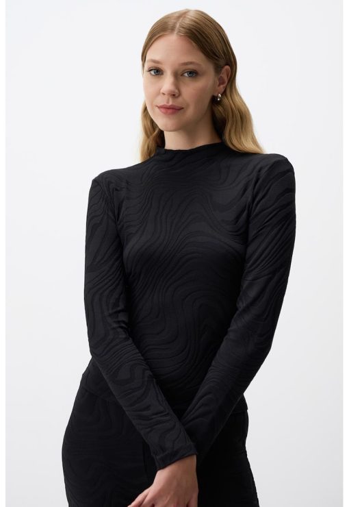 Bluza slim fit texturata-FEMEI/IMBRACAMINTE/Bluze-IMBRACAMINTE/Bluze