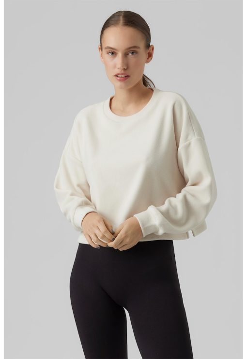 Bluza sport lejera de fleece cu maneci cazute-FEMEI/IMBRACAMINTE/Hanorace-IMBRACAMINTE/Hanorace