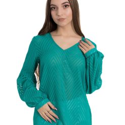 Bluza transparenta cu decolteu in V Giulia-FEMEI/IMBRACAMINTE/Bluze-IMBRACAMINTE/Bluze