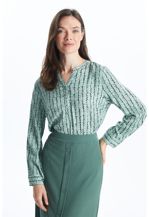 Bluza-tunica cu imprimeu-FEMEI/IMBRACAMINTE/Bluze-IMBRACAMINTE/Bluze
