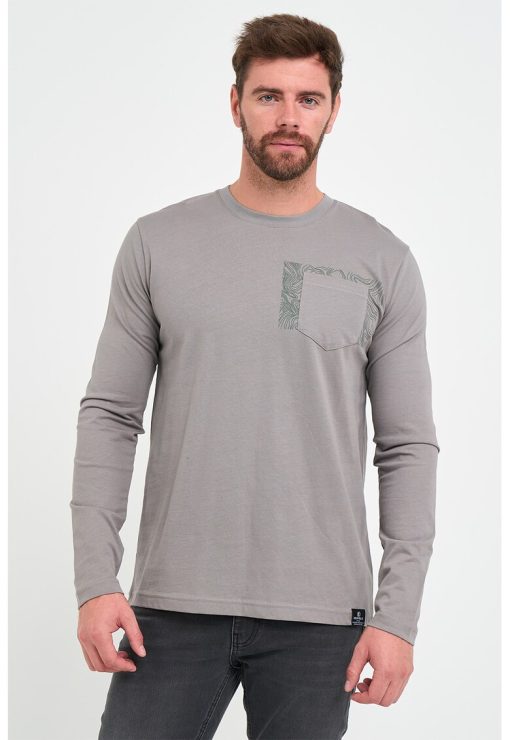 Bluza uni cu buzunar aplicat-BARBATI/IMBRACAMINTE/Bluze-IMBRACAMINTE/Bluze