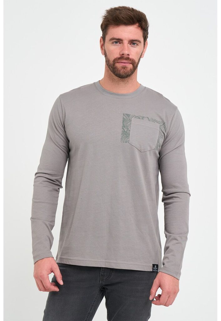 Bluza uni cu buzunar aplicat-BARBATI/IMBRACAMINTE/Bluze-IMBRACAMINTE/Bluze