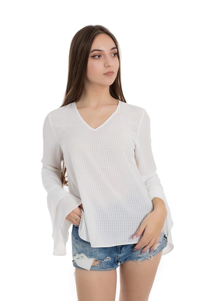 Bluza vaporoasa cu maneci tip clopot Georgia-FEMEI/IMBRACAMINTE/Bluze-IMBRACAMINTE/Bluze