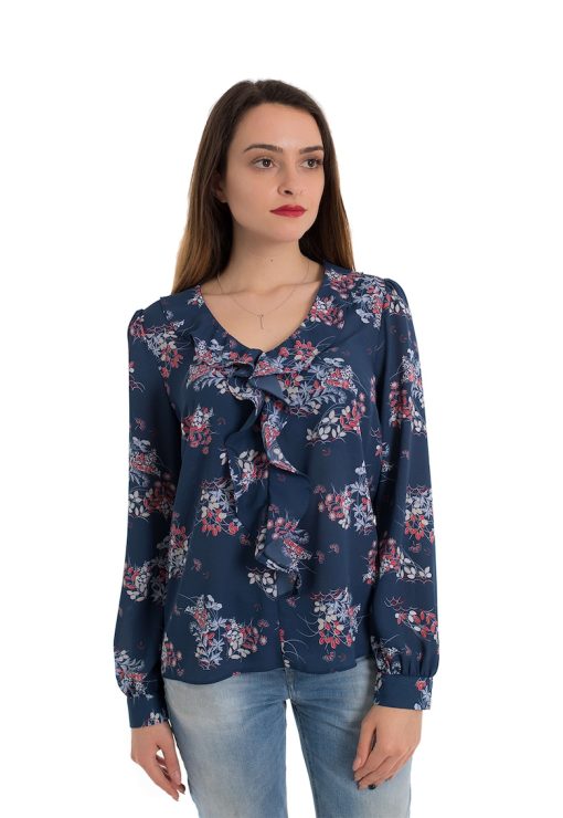 Bluza vaporoasa cu volane si decolteu in V Florenta-FEMEI/IMBRACAMINTE/Bluze-IMBRACAMINTE/Bluze