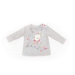 Bluzita fetite -  din bumbac - gri - 22625 - 68 cm - Gri-BAIETI/IMBRACAMINTE/Bluze-IMBRACAMINTE/Bluze