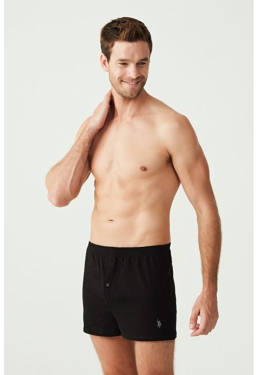 Boxeri din bumbac cu talie medie-BARBATI/IMBRACAMINTE/Lenjerie intima-IMBRACAMINTE/Lenjerie intima
