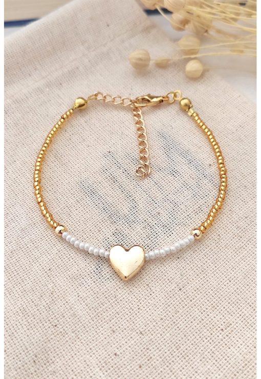 Bratara ajustabila decorata cu perle sintetice-FEMEI/GENTI SI ACCESORII/Bijuterii-GENTI SI ACCESORII/Bijuterii