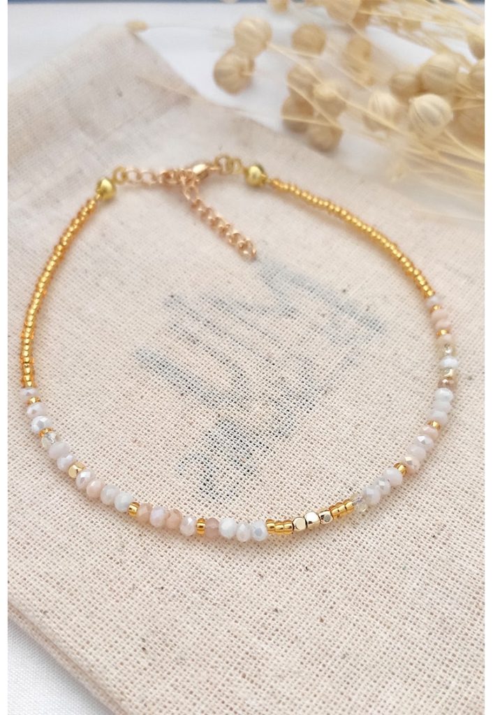 Bratara ajustabila pentru glezna cu margele-FEMEI/GENTI SI ACCESORII/Bijuterii-GENTI SI ACCESORII/Bijuterii
