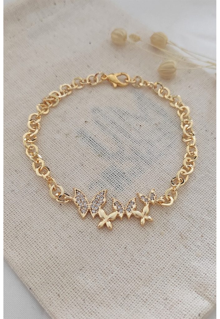 Bratara cu fluturi si zirconia-FEMEI/GENTI SI ACCESORII/Bijuterii-GENTI SI ACCESORII/Bijuterii