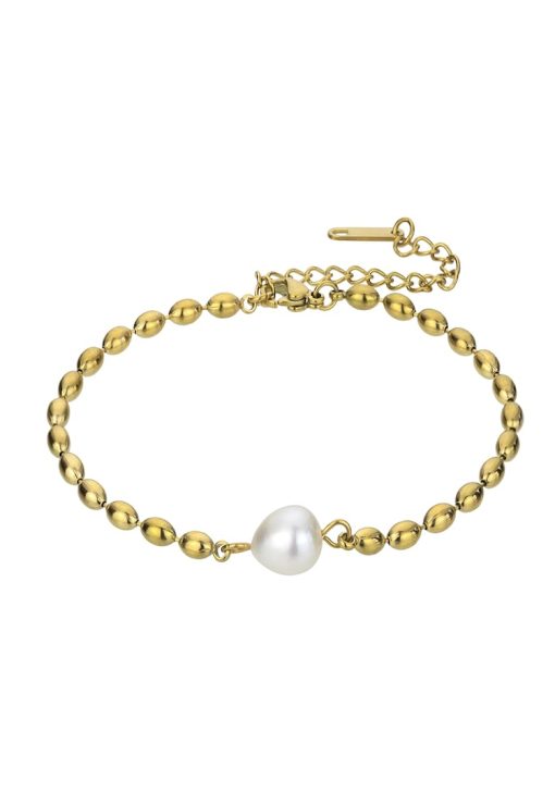 Bratara de otel inoxidabil cu perla de apa dulce-FEMEI/GENTI SI ACCESORII/Bijuterii-GENTI SI ACCESORII/Bijuterii