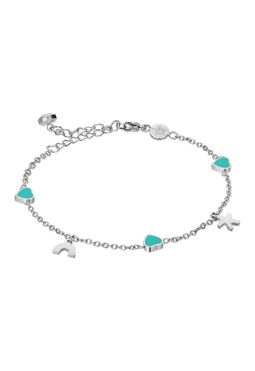Bratara de otel inoxidabil cu talismane diverse-FEMEI/GENTI SI ACCESORII/Bijuterii-GENTI SI ACCESORII/Bijuterii