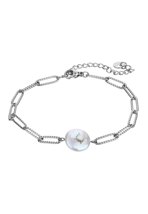 Bratara din otel inoxidabil cu Mother of Pearl-FEMEI/GENTI SI ACCESORII/Bijuterii-GENTI SI ACCESORII/Bijuterii