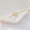 Bratara ingeras - personalizat cu initiala si Piatra pretioasa - Argint 925 placat cu Aur Galben 18K - Cu lantisor fata/baiat-Toate >> Argint 925 >> Bratari Argint Copii >> Noutati