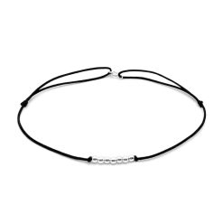 Bratara pentru Picior cu bilute din Argint 925 - snur reglabil-FEMEI/GENTI SI ACCESORII/Bijuterii-GENTI SI ACCESORII/Bijuterii