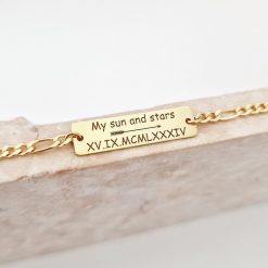 Bratara personalizata - Placuta cu text personalizat