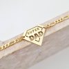 Bratara personalizata - Super Dad - Argint 925 placat cu Aur Galben 18K - bratara barbati cu lant-Toate >> Argint 925 >> Bratari Argint >> Noutati