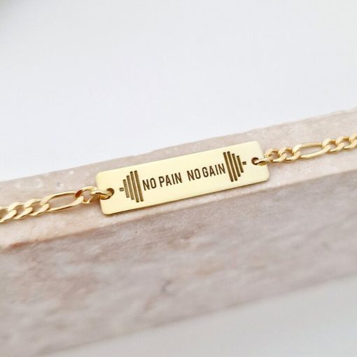 Bratara personalizata - placuta cu text gravat - Argint 925 placat cu Aur Galben 18K - bratara barbati cu lant-Toate >> Argint 925 >> Bratari Argint >> Noutati