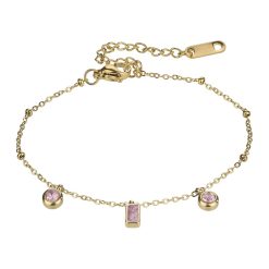 Bratara placata cu aur de 18K si zirconia Gabrielle-FEMEI/GENTI SI ACCESORII/Bijuterii-GENTI SI ACCESORII/Bijuterii