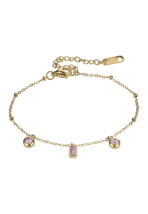 Bratara placata cu aur de 18K si zirconia Gabrielle-FEMEI/GENTI SI ACCESORII/Bijuterii-GENTI SI ACCESORII/Bijuterii